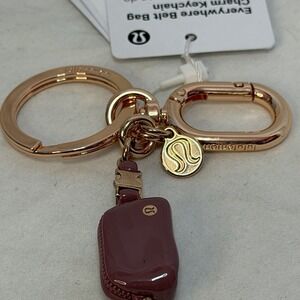 NWT LULULEMON Everywhere Belt Bag Charm Keychain Spiced Chai/Rose Gold